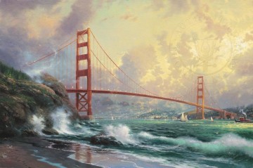 Thomas Kinkade Painting - Puente Golden Gate San Fra Thomas Kinkade